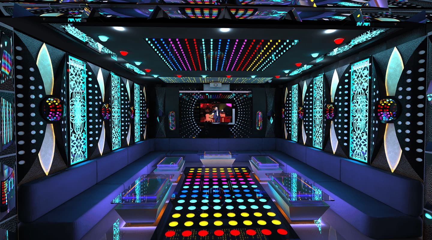 Phòng hát sang trọng tại Karaoke Quang Minh, 249 Đồng Đen, Tân Bình